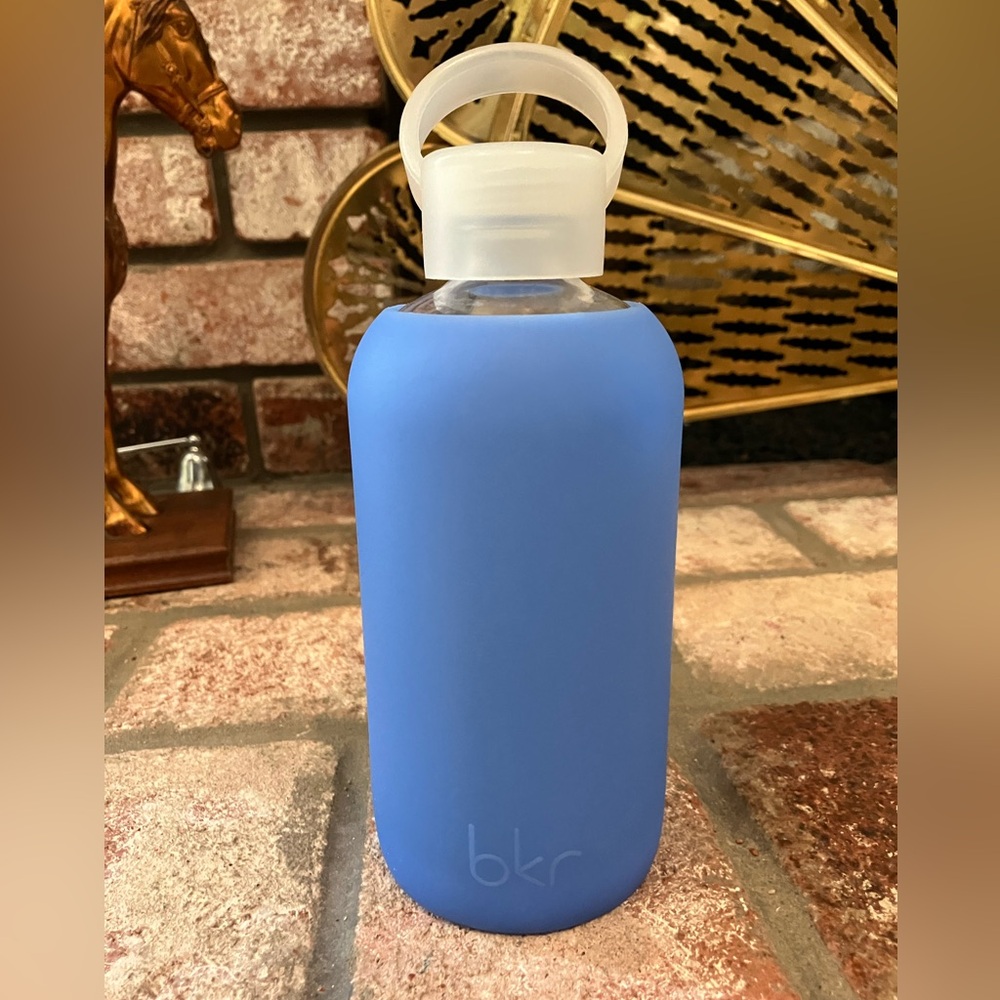 BKR 16oz glass water bottle with silicone sleeve